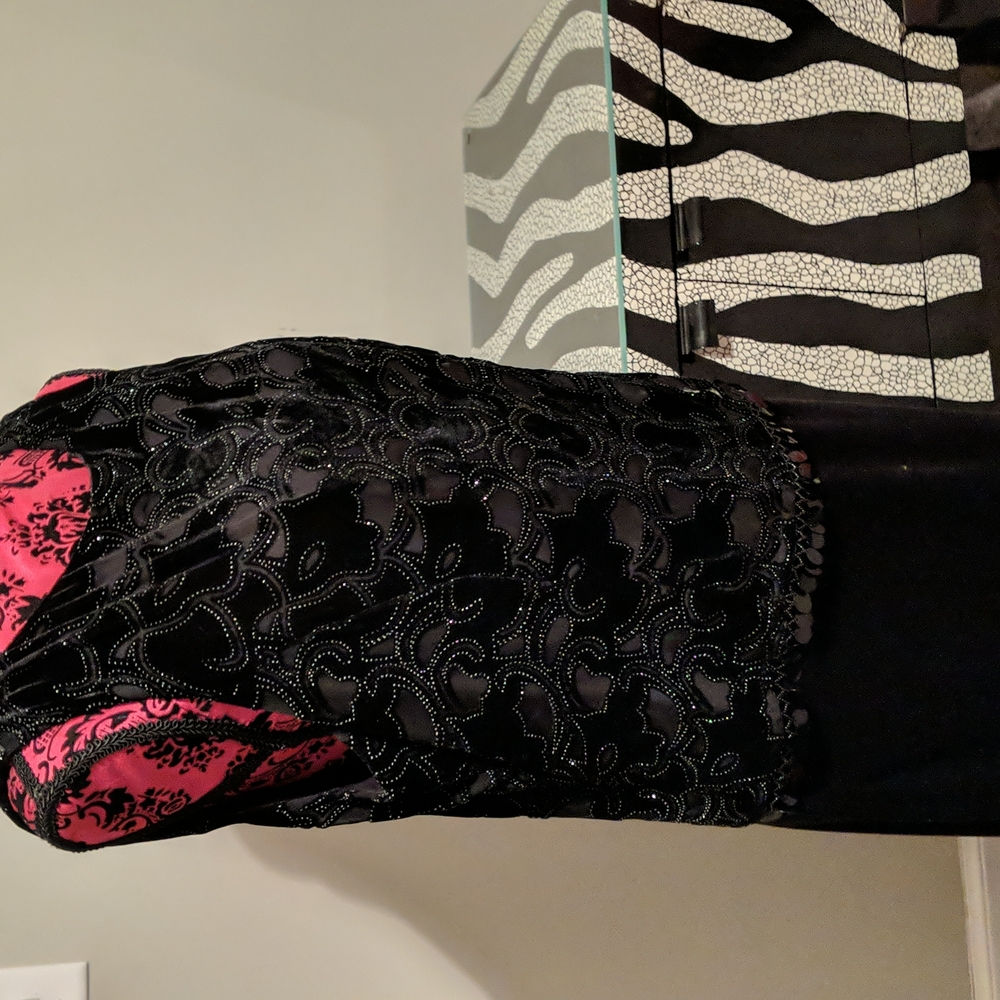 Gown/black  with beading and slit up the back